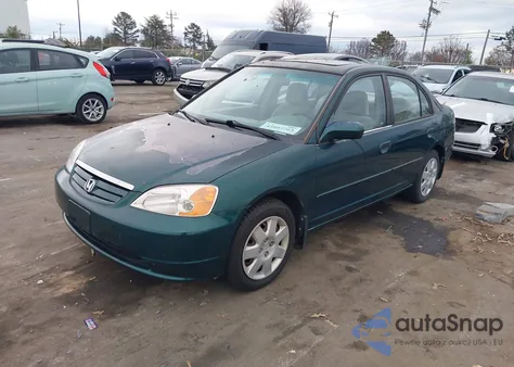 2002 Honda Civic Ex из США, поврежденный, VIN 1HGES26772L006655